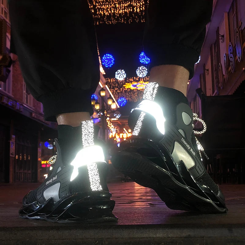 2025 Lexsan Men's Running Shoes Mesh Breathable Casual Sneakers with Luxury Designer Blade Cushioning for Fashionable Comfort