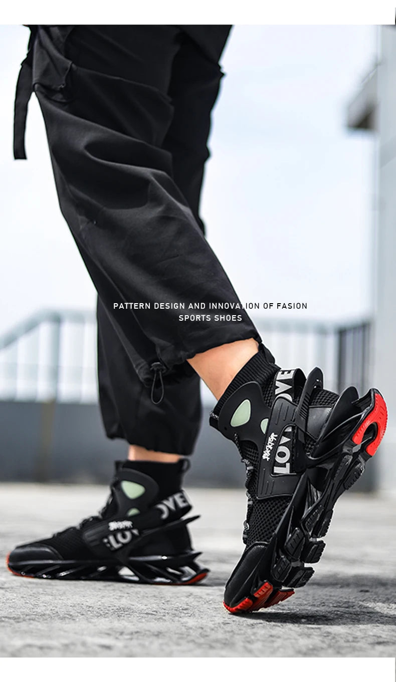 2025 Lexsan Men's Running Shoes Mesh Breathable Casual Sneakers with Luxury Designer Blade Cushioning for Fashionable Comfort