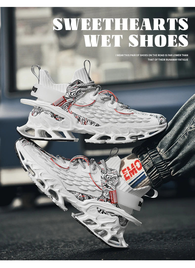 2025 Lexsan Men's Running Shoes Mesh Breathable Casual Sneakers with Luxury Designer Blade Cushioning for Fashionable Comfort