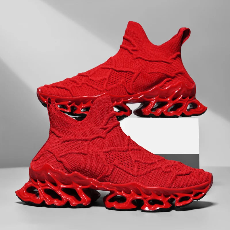 2025 Lexsan Men's Running Shoes Mesh Breathable Casual Sneakers with Luxury Designer Blade Cushioning for Fashionable Comfort