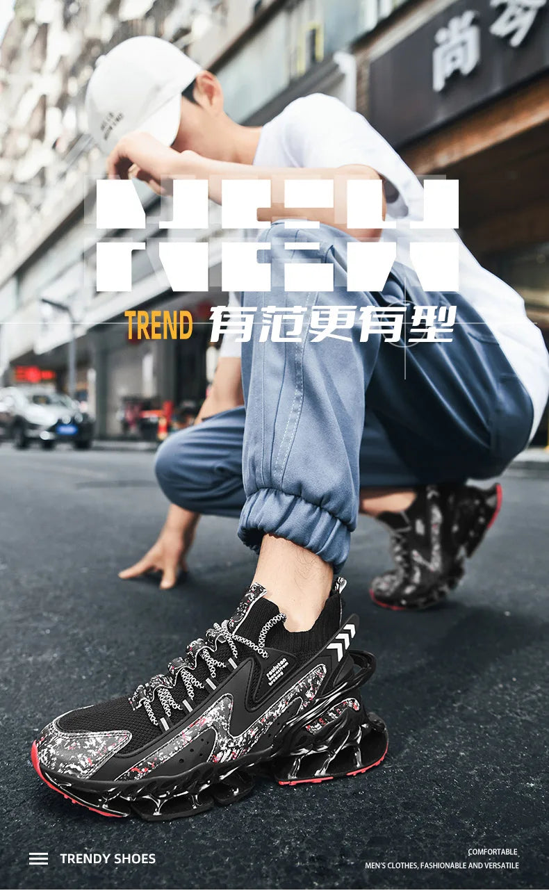 2025 Lexsan Men's Running Shoes Mesh Breathable Casual Sneakers with Luxury Designer Blade Cushioning for Fashionable Comfort