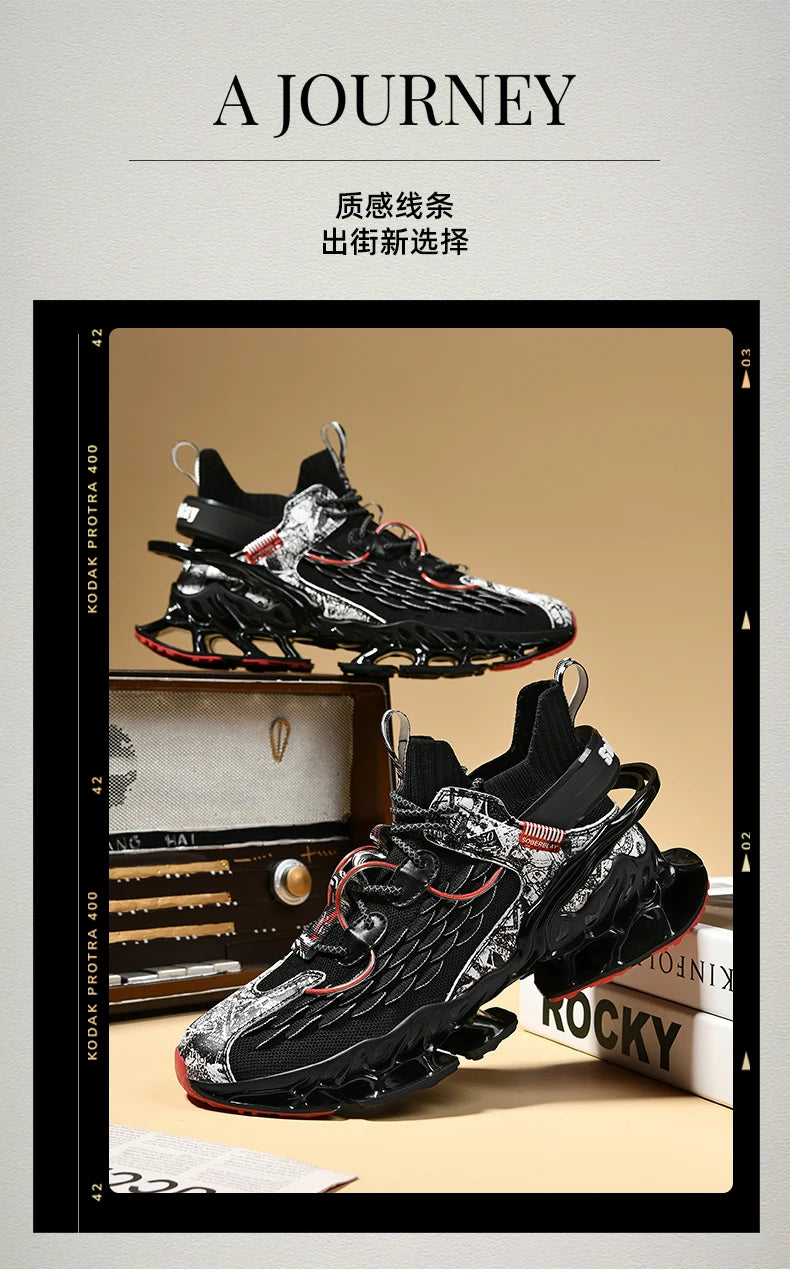 2025 Lexsan Men's Running Shoes Mesh Breathable Casual Sneakers with Luxury Designer Blade Cushioning for Fashionable Comfort