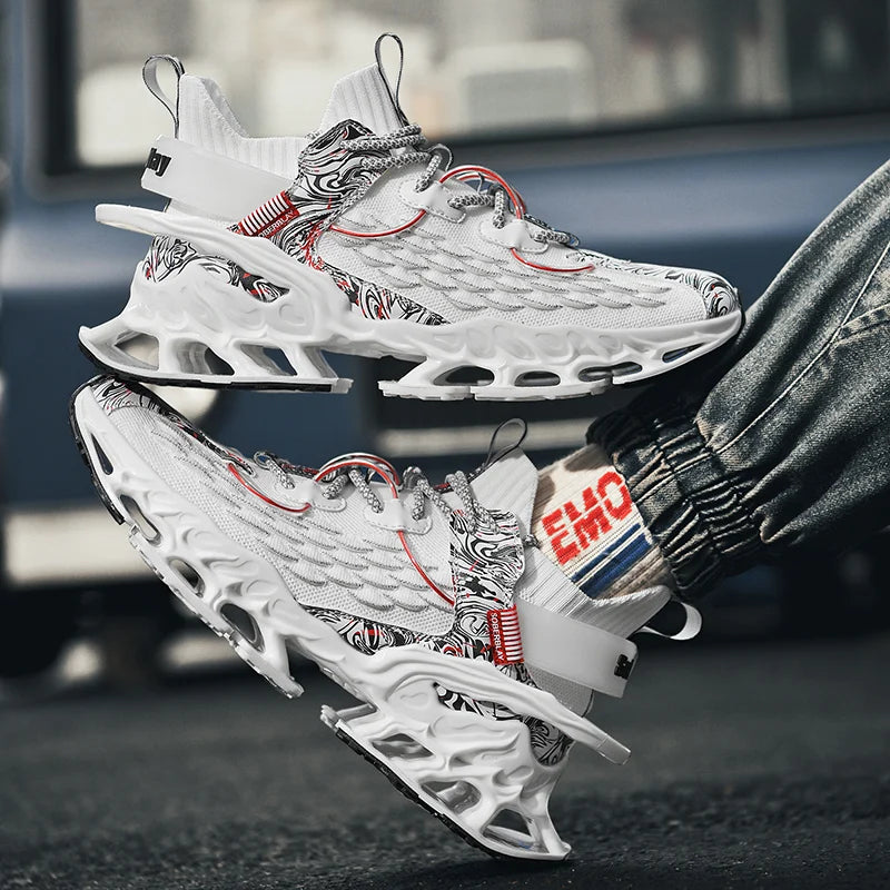 2025 Lexsan Men's Running Shoes Mesh Breathable Casual Sneakers with Luxury Designer Blade Cushioning for Fashionable Comfort