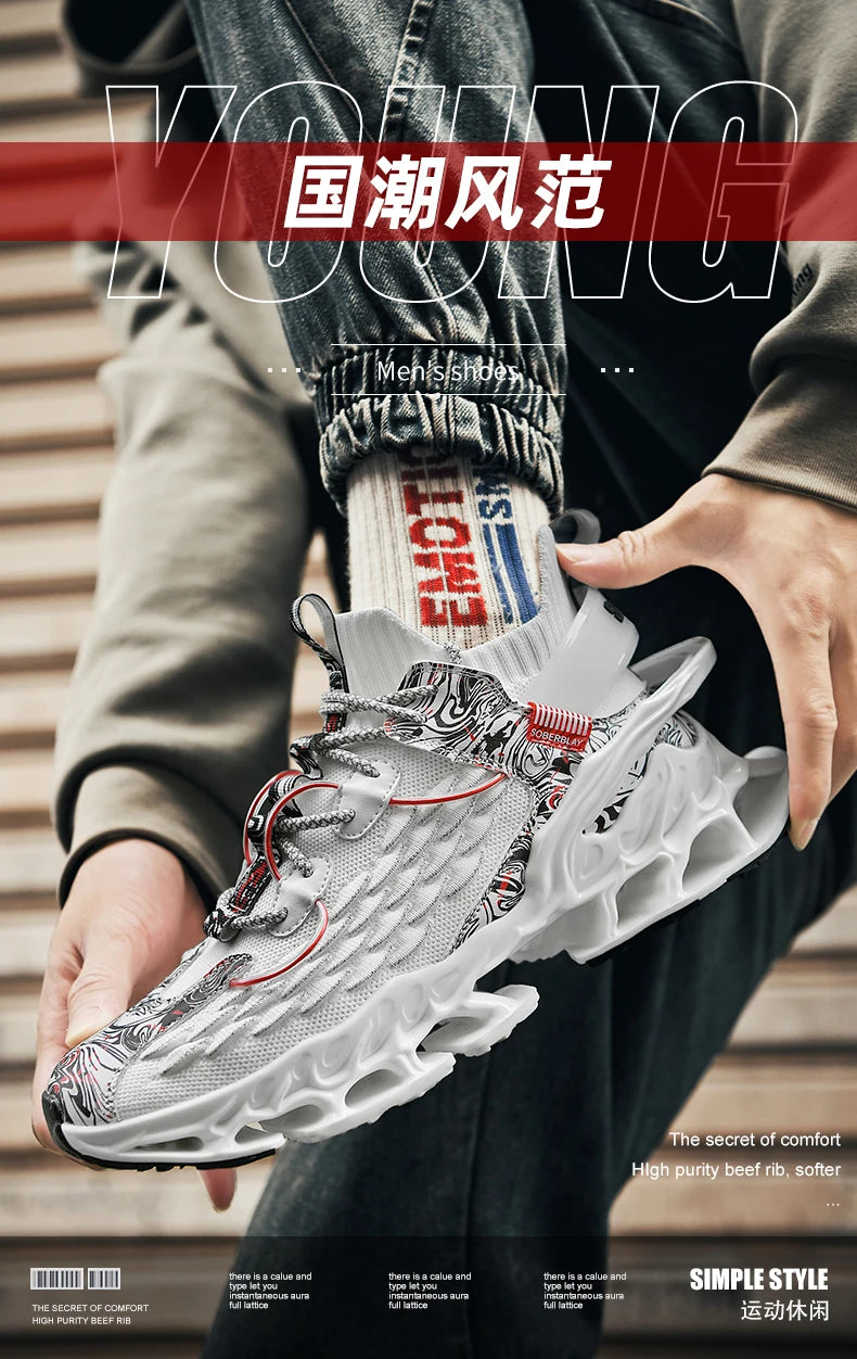 2025 Lexsan Men's Running Shoes Mesh Breathable Casual Sneakers with Luxury Designer Blade Cushioning for Fashionable Comfort