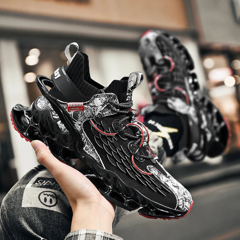 2025 Lexsan Men's Running Shoes Mesh Breathable Casual Sneakers with Luxury Designer Blade Cushioning for Fashionable Comfort