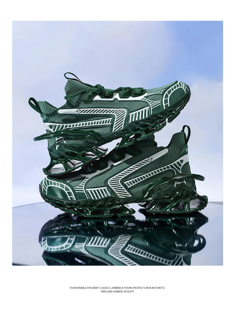 2025 Lexsan Men's Running Shoes Mesh Breathable Casual Sneakers with Luxury Designer Blade Cushioning for Fashionable Comfort