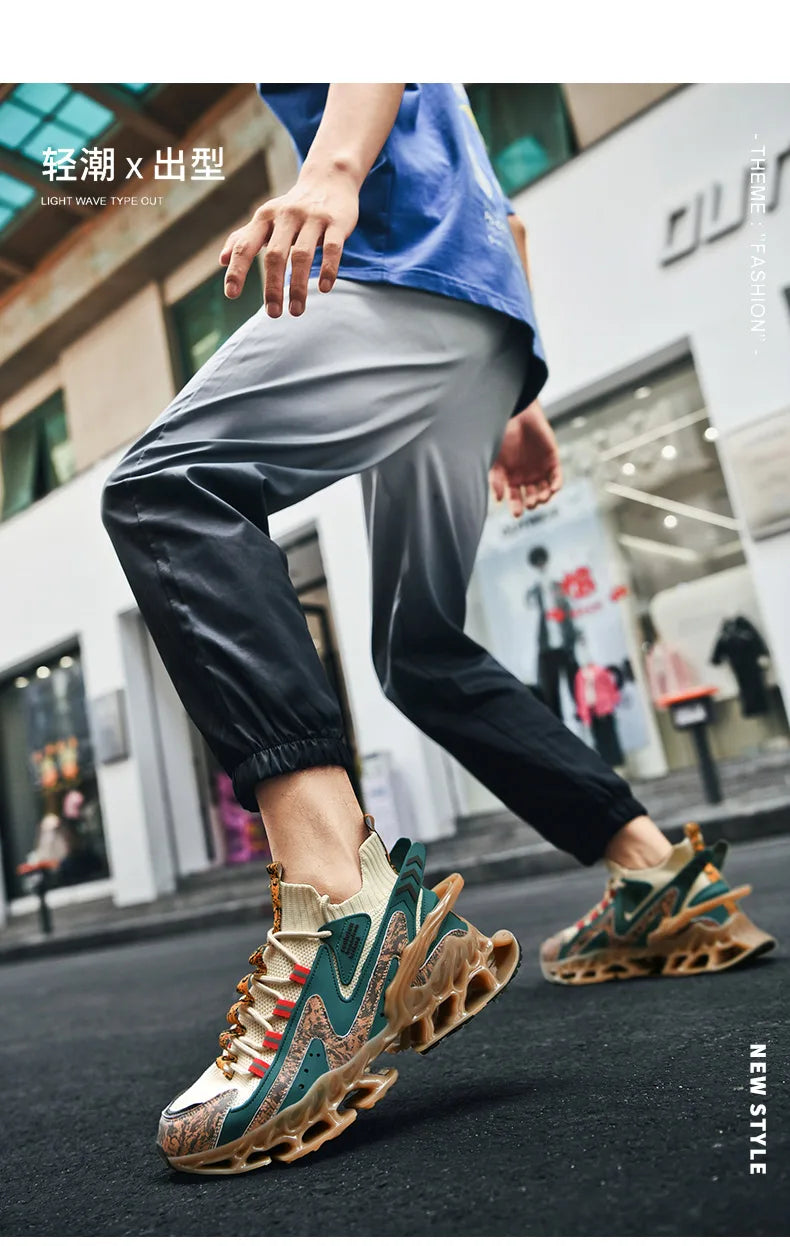 2025 Lexsan Men's Running Shoes Mesh Breathable Casual Sneakers with Luxury Designer Blade Cushioning for Fashionable Comfort