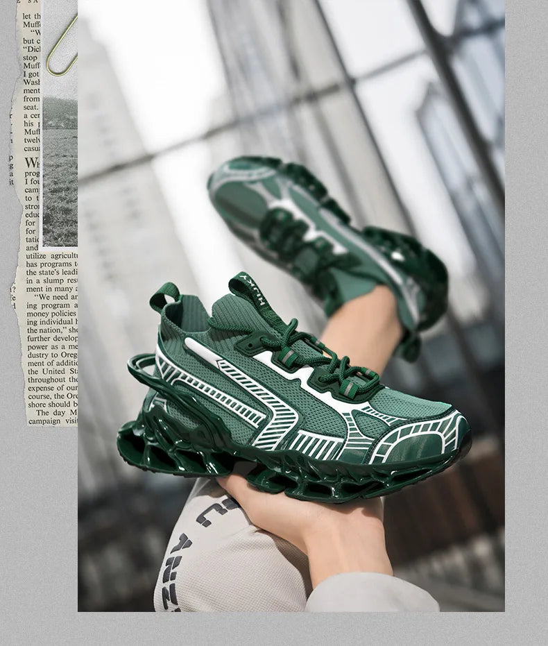 2025 Lexsan Men's Running Shoes Mesh Breathable Casual Sneakers with Luxury Designer Blade Cushioning for Fashionable Comfort