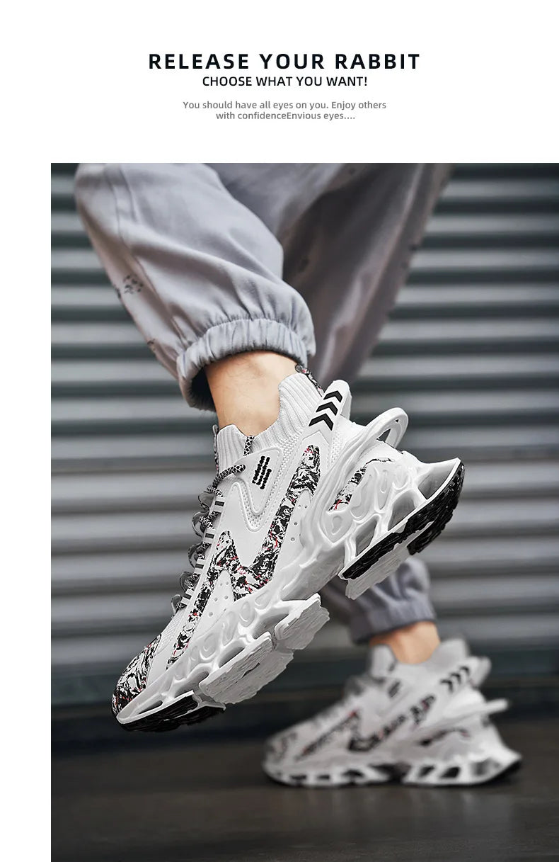 2025 Lexsan Men's Running Shoes Mesh Breathable Casual Sneakers with Luxury Designer Blade Cushioning for Fashionable Comfort