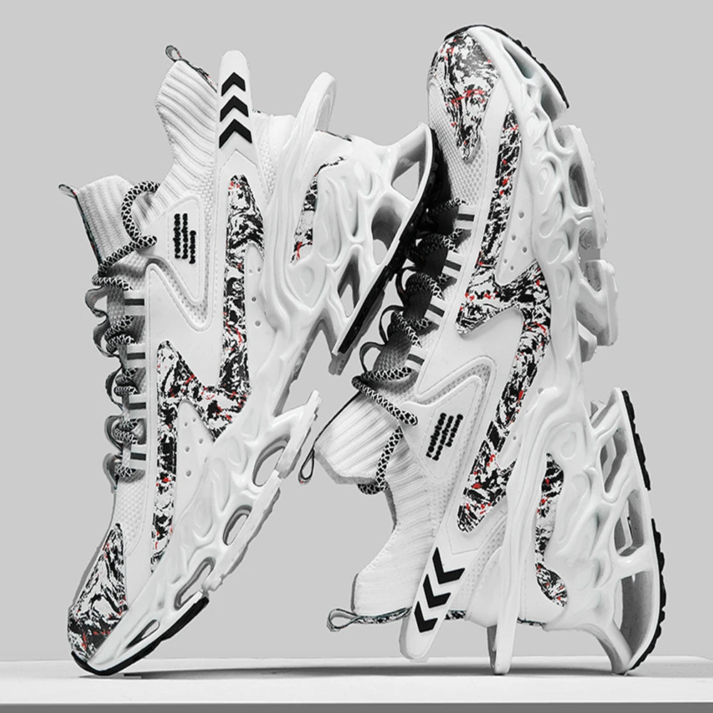 2025 Lexsan Men's Running Shoes Mesh Breathable Casual Sneakers with Luxury Designer Blade Cushioning for Fashionable Comfort