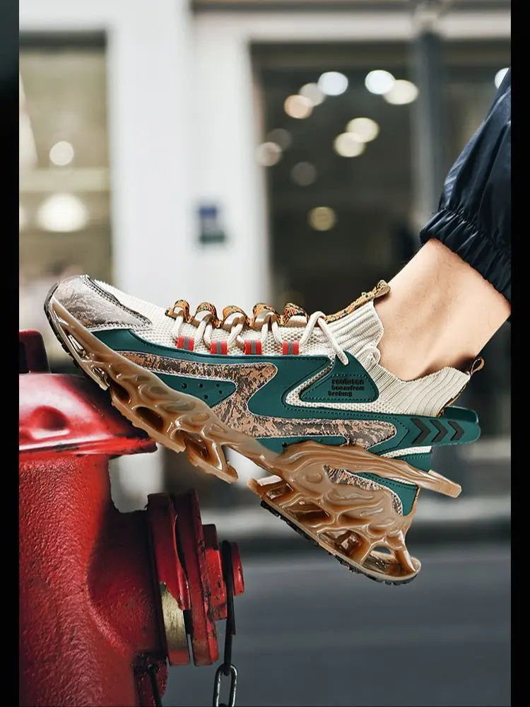 2025 Lexsan Men's Running Shoes Mesh Breathable Casual Sneakers with Luxury Designer Blade Cushioning for Fashionable Comfort
