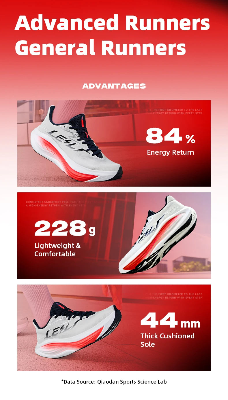 QIAODAN TG2.0 LEILI Men's Marathon Racing Shoes 2026 New High Rebound Shock Absorb Distance Training Sport Sneaker QDB023264285