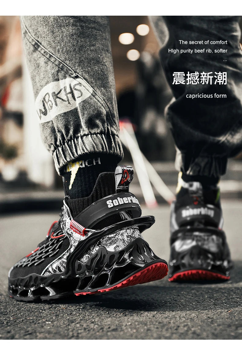 2025 Lexsan Men's Running Shoes Mesh Breathable Casual Sneakers with Luxury Designer Blade Cushioning for Fashionable Comfort