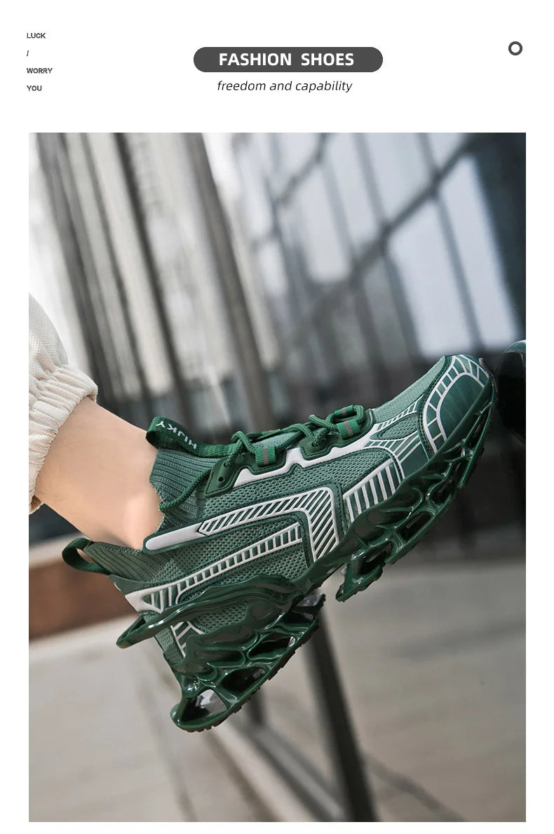 2025 Lexsan Men's Running Shoes Mesh Breathable Casual Sneakers with Luxury Designer Blade Cushioning for Fashionable Comfort