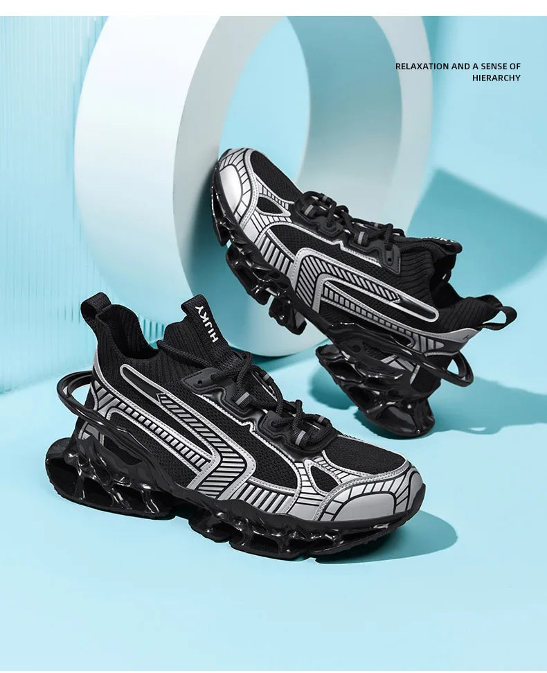 2025 Lexsan Men's Running Shoes Mesh Breathable Casual Sneakers with Luxury Designer Blade Cushioning for Fashionable Comfort