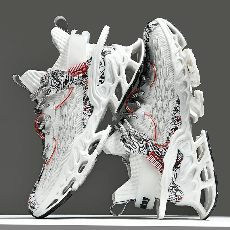 2025 Lexsan Men's Running Shoes Mesh Breathable Casual Sneakers with Luxury Designer Blade Cushioning for Fashionable Comfort