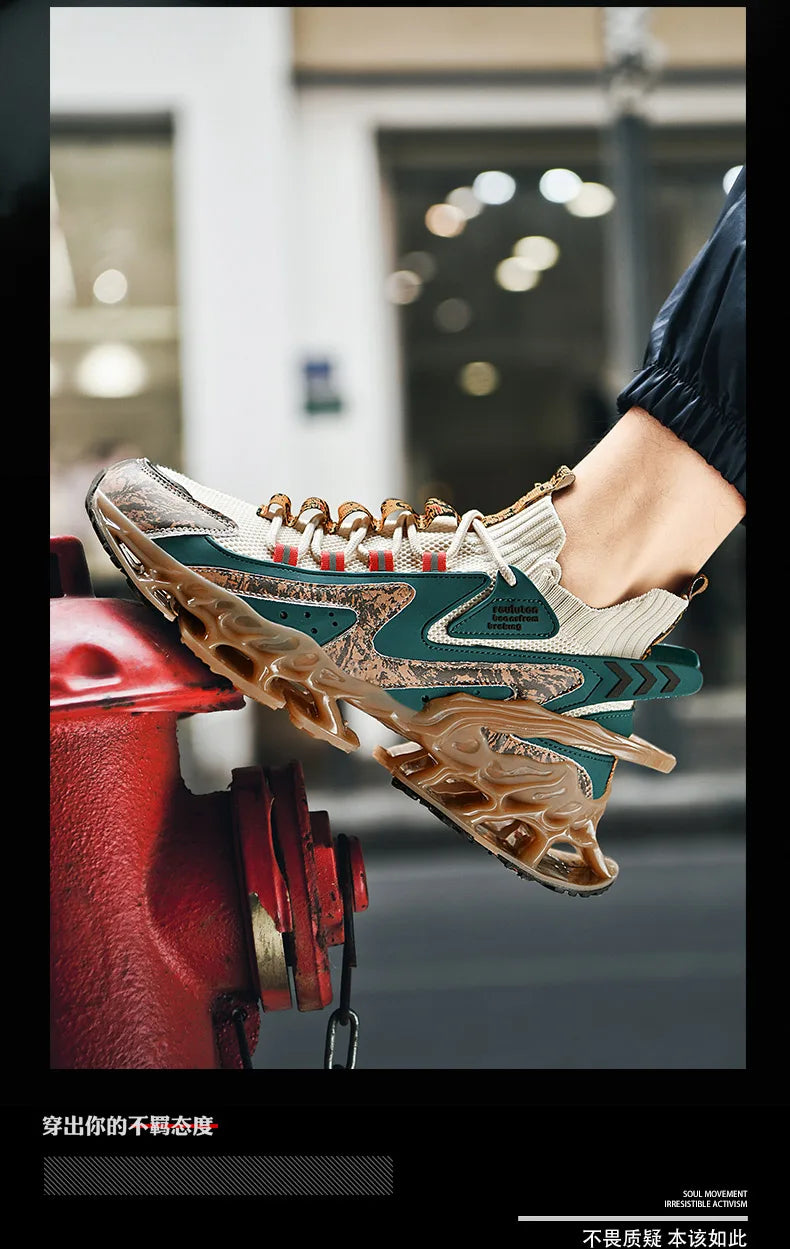 2025 Lexsan Men's Running Shoes Mesh Breathable Casual Sneakers with Luxury Designer Blade Cushioning for Fashionable Comfort